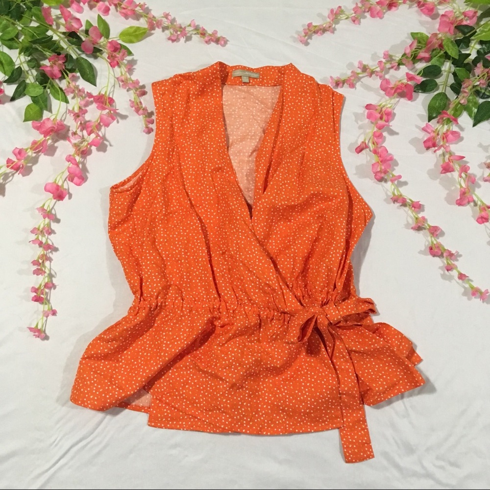 ‼️FINAL PRICE ‼️Appraisal Orange Wrap Top